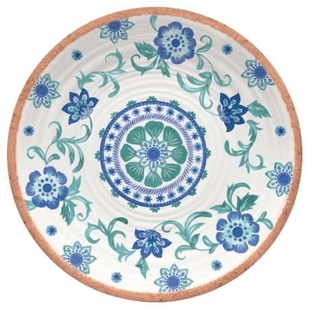 Tarhong Rio Turquoise Floral Melamine Bowl, Set Of 6 - Sabavi® Home